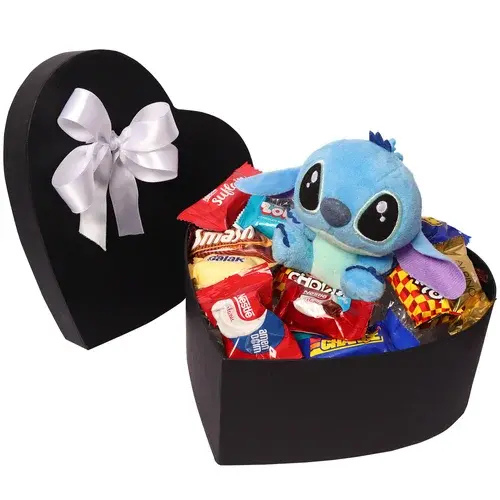 Coração de Bombom e Stitch